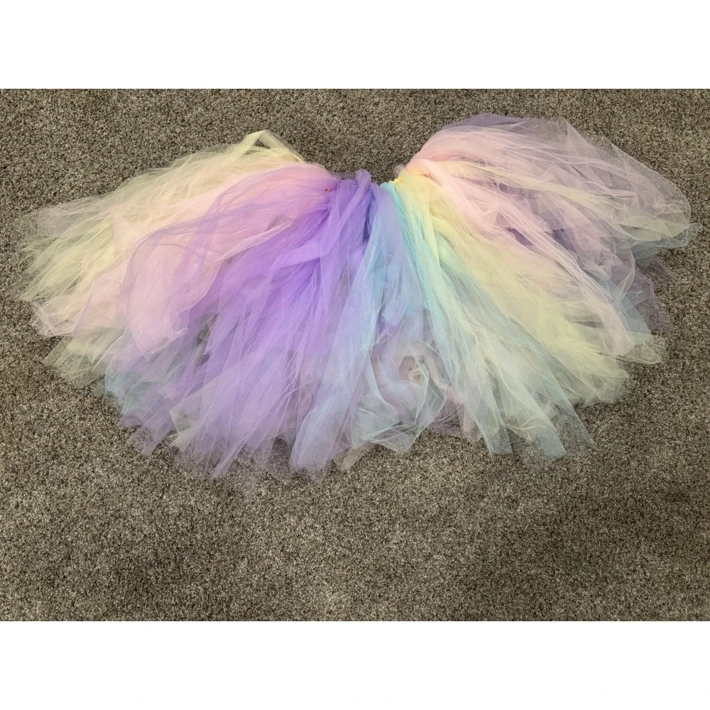Mimoza Luxury Girls Unicorn Tulle Dress Up Costume Dress, Multicolor, Size 5T